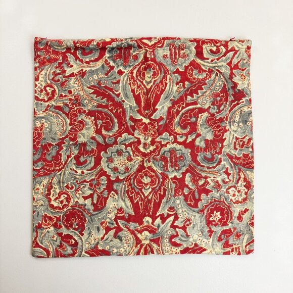 POTTERY BARN Linen Blend Floral Pillow Cover Set Of 2 20x20 Classic Traditional - Picture 11 of 16